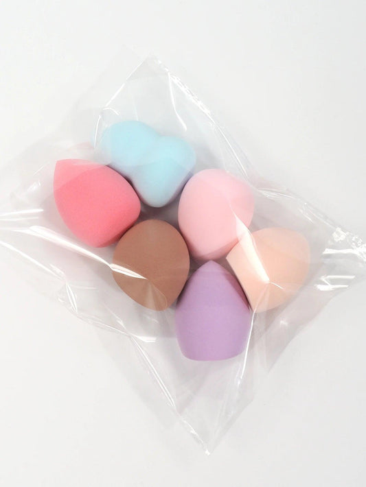 Medium Size Beauty Sponge Set Random Color and Shape Foundation Mixing Puff Liquid Cream Powder 6 12 24 36 60 Pieces - MANDOTOS