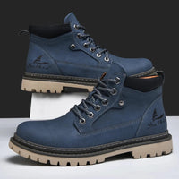 Handmade Men Boots Ankle Winter Leather Shoes Autumn Outdoor Hiking Boots Sneakers Hombres Botas High Top Footwear Anti Slip MANDOTOS