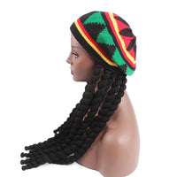 Unisex Wig Braids Hat Hip Hop Hats Knit Men Jamaica Bob Marley Rasta Beanie Winter Dreadlocks Reggae Caribbean Fancy Dress Hat