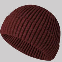 Winter Knitted Hat Warm Outdoor Sport Cold Protection Running Beanie Cap Elastic Thermal Cycling Skull Roll-up Cuffed Cap