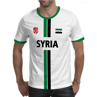 Syrian Flag Map Print Football T-Shirt - Men's & Kid's Summer Tops - MANDOTOS INTERNATIONAL