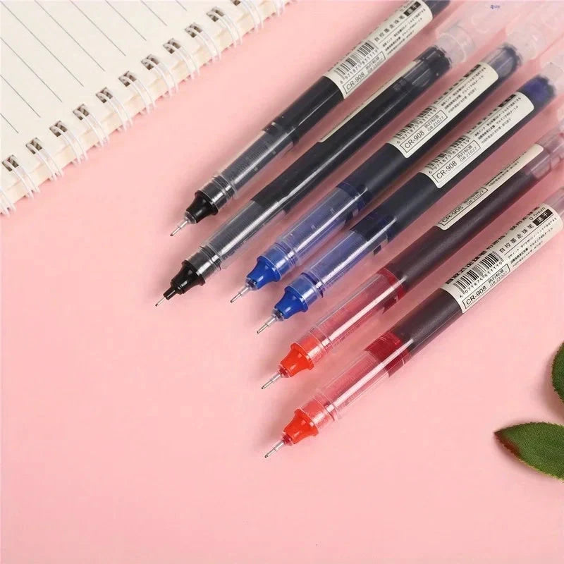 10Pcs/set High Quality Needle Type Gel Pens Straight Liquid Ballpoint Pen Kawaii Stationery School Office Supplies Writing - MANDOTOS