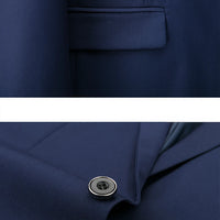 M-6XL 15 Colors ( Jacket+Vest+Pants ) Formal Business Office Men's Suits Groom Wedding Dress Party Dress Solid color Suit