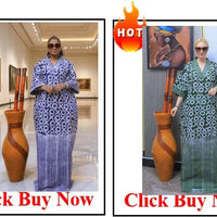 Customized Elegant Dress Women for Wedding Party Summer Autumn African V-neck Long Sleeve Evening Long Maxi Dress Gowns Africa C