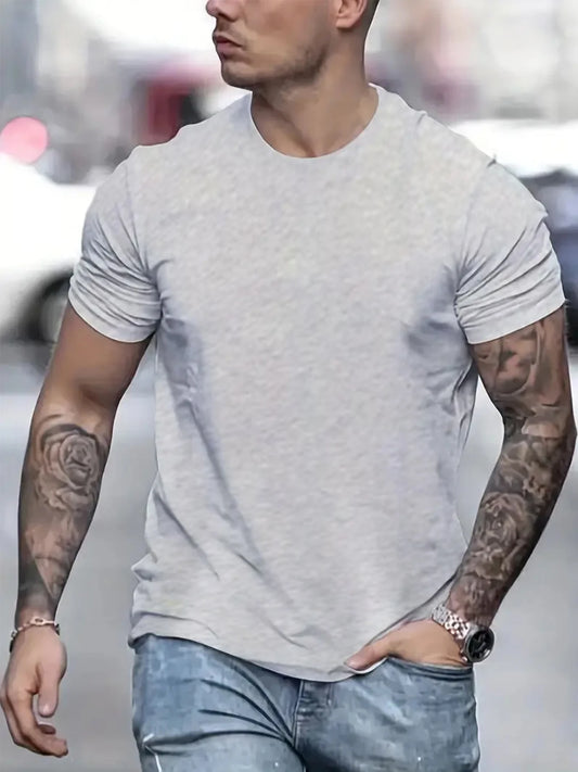 Cotton T Shirts men Five Half Sleeve Women Summer T-shirt Loose Short-sleeved Casual Basic Shirt O Neck Solid Color Oversize - MANDOTOS