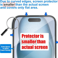 Clear Glass Film For iPhone 15 16 17 Pro Max Screen Protector For iPhone 11 12 13 14 15 Pro Tempered Glass iPhone13 Mini 16 Plus
