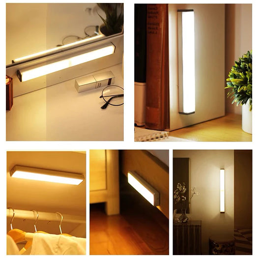 Motion Sensor Light Wireless LED Night Light Type C Rechargeable Light Cabinet Wardrobe Lamp Staircase Backlight For Kitchen LED - MANDOTOS