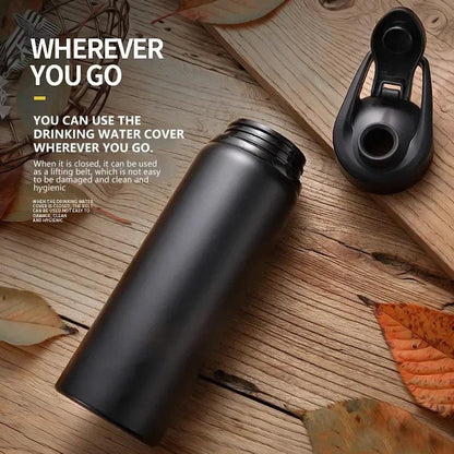 Portable Water Bottle Bicycle Riding Drinking Water Bottle Outdoor Sport Travel Mug Metal Stainless Steel Bottle MANDOTOS