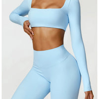 Sports Long sleeved Women Outdoor Running Gym Fitness Wear T-shirt Long sleeved Yoga Shirt Gym Push Up Workout Single Piece Top