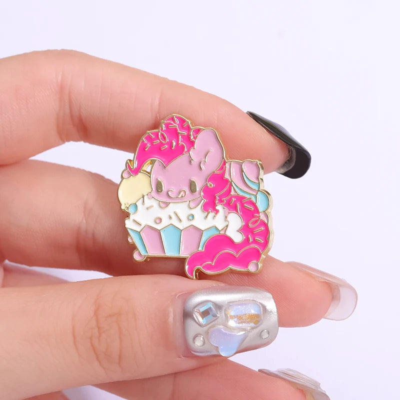 Animal 5-7pcs/Set Enamel Pins Penguin Bat Bee Owl Metal Brooches Fashion Lapel Badge Backpack Clothes Jewelry Gift for friends - MANDOTOS