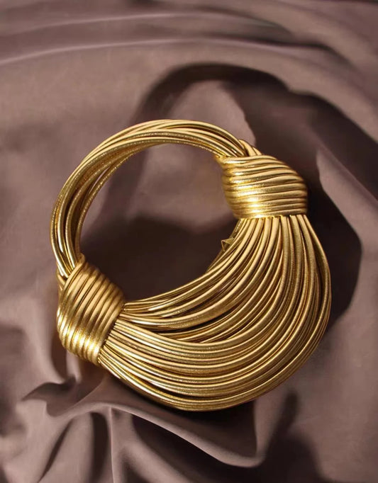 Handbags for Women 2025 New in Gold Luxury Designer Brand Handwoven Noodle Bags Rope Knotted Pulled Hobo Silver Evening Clutch - MANDOTOS