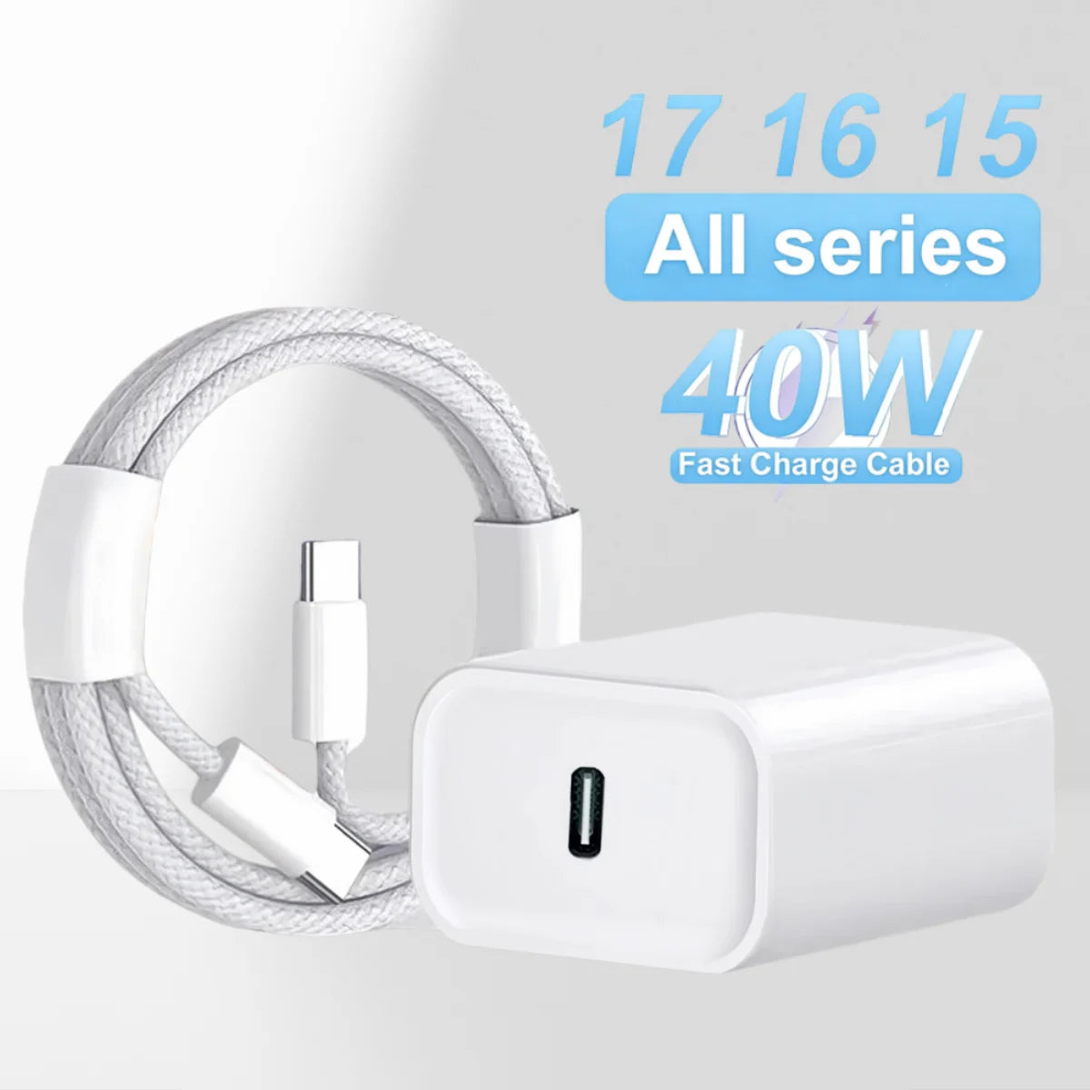 40W PD Fast Charger for iPhone 11-16 Pro Max, iPad Air - USB C and Quick Charge - MANDOTOS INTERNATIONAL