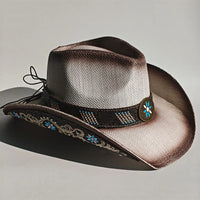 2026 Embroidery Horse Accessories Straw Cowboy Hat for Women Men – Western Sun Hat for Country Concert Rodeo and Cowgirl Hat