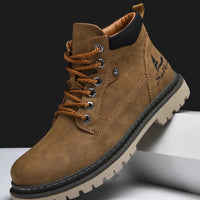 Handmade Men Boots Ankle Winter Leather Shoes Autumn Outdoor Hiking Boots Sneakers Hombres Botas High Top Footwear Anti Slip MANDOTOS
