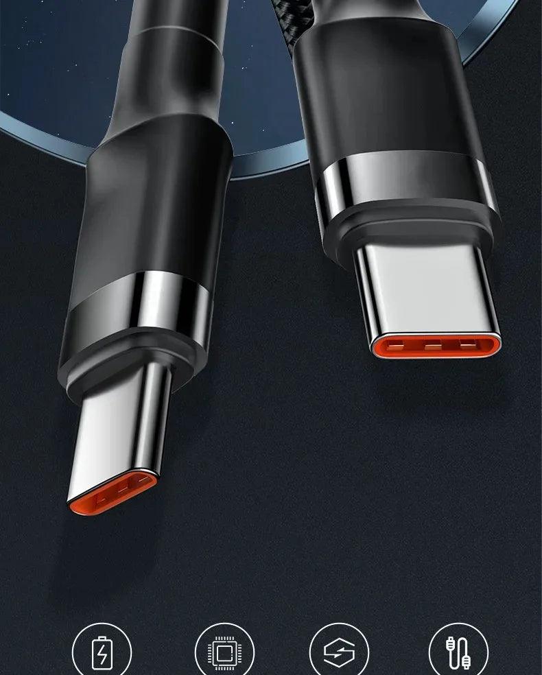 PD 120W Super Charging For Samsung S24 S23 USB C TO USB Type C Cable For iPhone 15 Plus Pro Max Xiaomi 11 4.0 Quick Fast Charger - MANDOTOS