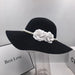 Women's Hats French Style Fedora Hat for Women 10CM Wide Brim Flat Top Felt Hat Winter Autumn Derby Wedding Jazz Hats