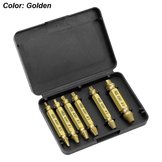 Damaged Screw Extractor Set HSS Drill Bit Stripped Broken Remover Small Easily Quickly Take Out Kit Easy Demolition Power Tools - MANDOTOS