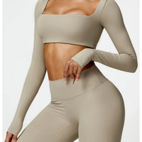 Sports Long sleeved Women Outdoor Running Gym Fitness Wear T-shirt Long sleeved Yoga Shirt Gym Push Up Workout Single Piece Top