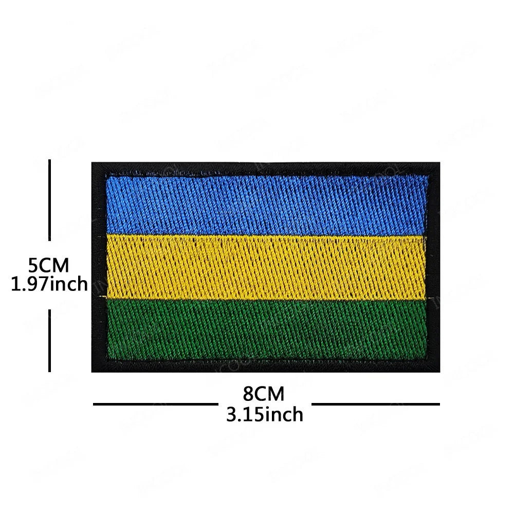 Embroidery Patches African Morocco Nigeria Algeria Seychelles Botswana Gabonese Libya Mauritania Djibouti Namibia Flags Badges