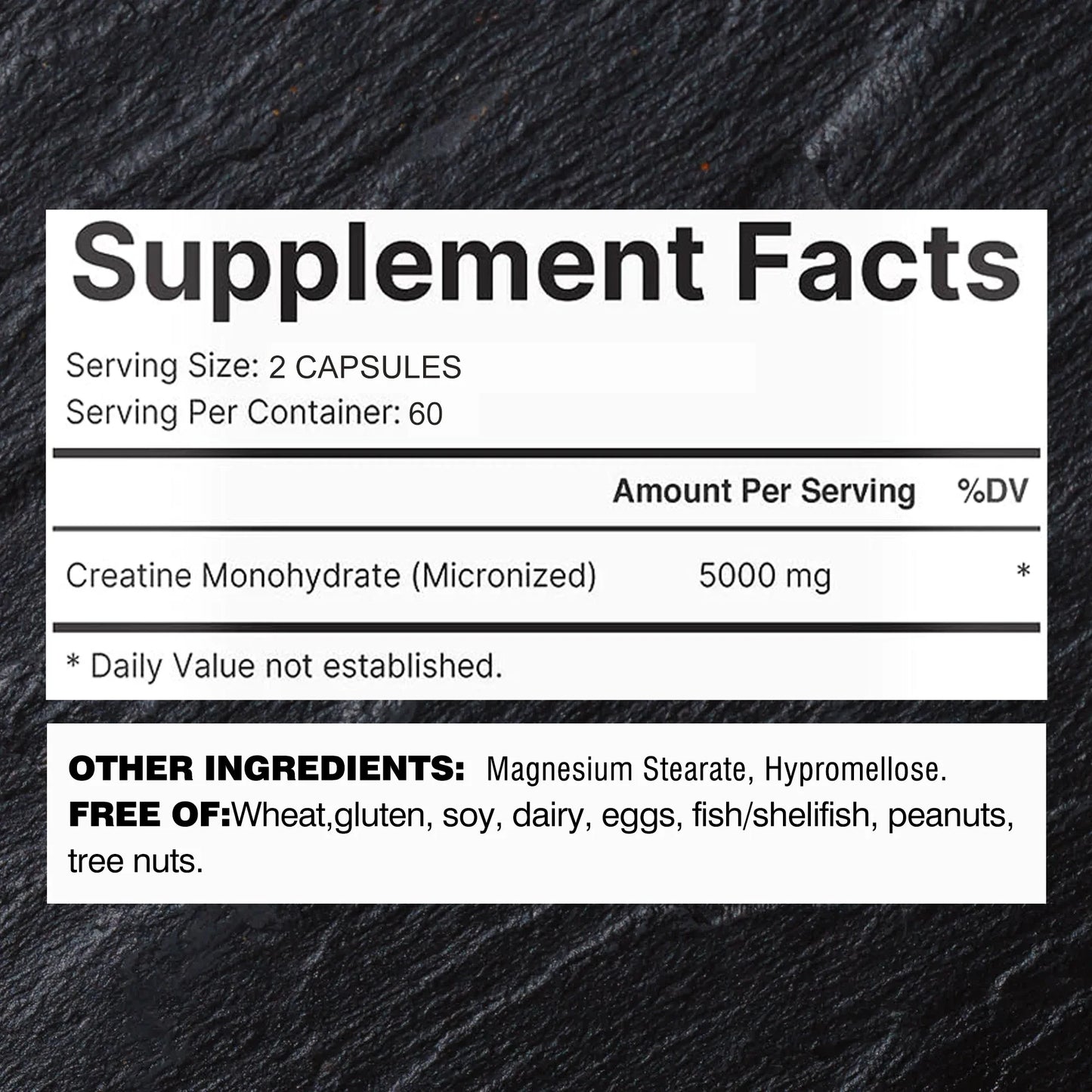 Creatine Monohydrate - Build Muscle, Improve Athletic Performance, Improve Energy Endurance and Promote Recovery - 120 Capsules