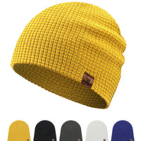 WRELS Winter Knitted Beanie Hats Warm Night Running Reflective Hat Unisex Windproof Ear Protection Cycling Hiking Ski Cap