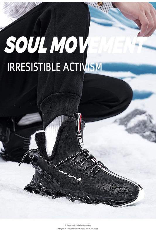 men boots 2024 New Winter Slippers Warm Men Shoes Waterproof Non-Slip Plush Sneakers Male tenis shoes Boots Men Sneakers Winter