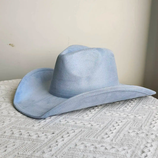 western Premium suede cowboy hat stylish men's and women's fedora Suede Panama hat perfect for outdoor festive activitieswestern