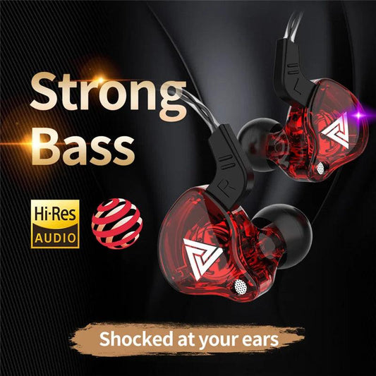 Original QKZ AK6 Copper Driver HiFi Wired Earphones 3.5MM Race Sport Headphones Bass Stereo Headset Music Earbuds In Ear With Microphone - MANDOTOS