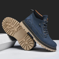 Handmade Men Boots Ankle Winter Leather Shoes Autumn Outdoor Hiking Boots Sneakers Hombres Botas High Top Footwear Anti Slip MANDOTOS