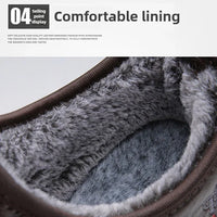 Winter men's boots are warm waterproof non slip thick walking boots, and oversized work shoes for men aged 38-48 platform boots