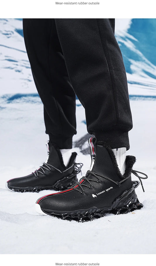 men boots 2024 New Winter Slippers Warm Men Shoes Waterproof Non-Slip Plush Sneakers Male tenis shoes Boots Men Sneakers Winter