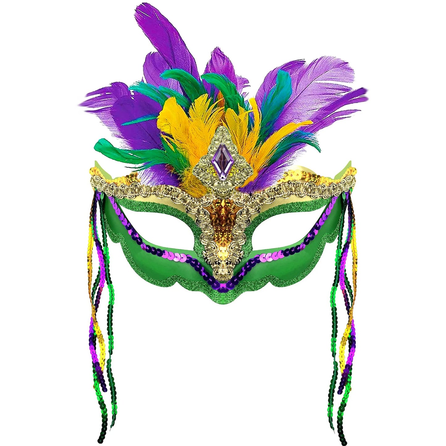 Adult Women s Halloween Masquerade Peacock Feather Headpiece for Mardi Gras Carnival Cosplay Costume Party Wear