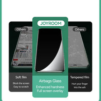 Joyroom 1/2/3pcs HD Glass Screen Protector for iPhone 16 15 14 13 12 11 Pro Max Full Screen Tempered Glass Protection for iPhone