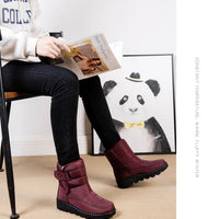 Boots Women Non Slip Waterproof Winter Snow Boots Platform Shoes for Women Warm Ankle Boots Cotton Padded Shoes Botas De Mujer