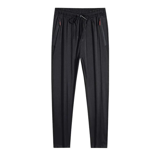 Men's Casual Pants Straight Slim Fit Elastic Waist Jogger Korean Classic Blue Black Gray Male Brand Trousers Plus Size - MANDOTOS
