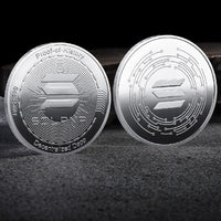 Bitcoin BTC ETH ADA XLM SHIB DOGE XRP SOL DOT LINK LTC UNI Coin Physical Metal Crypto Currency Coin Collection with Plastic Case