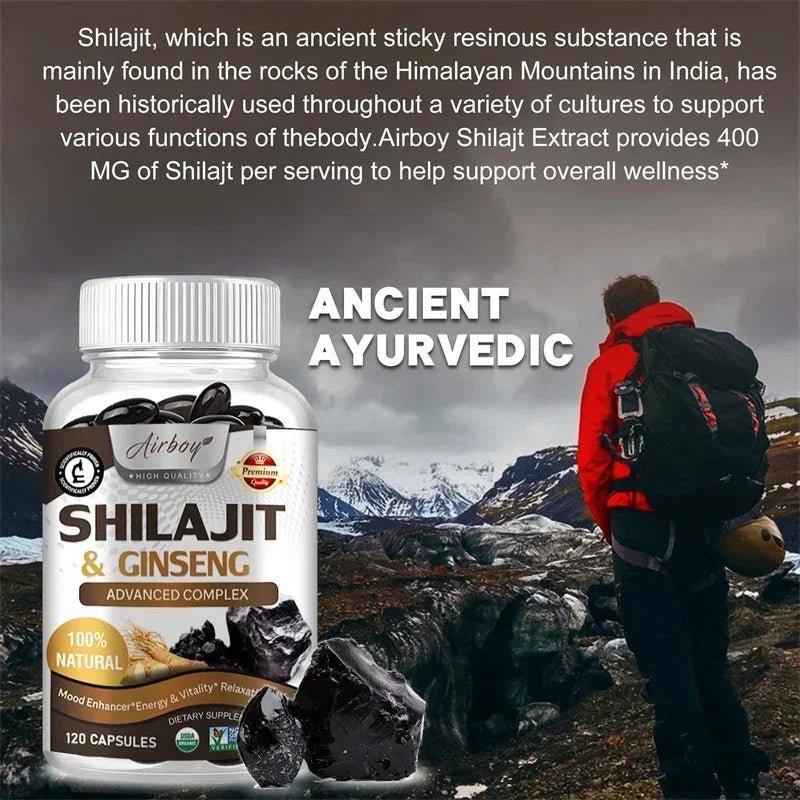 Shilajit - Natural Energizer To Rejuvenate The Body, Improve Mental Clarity and Boost The Immune System MANDOTOS
