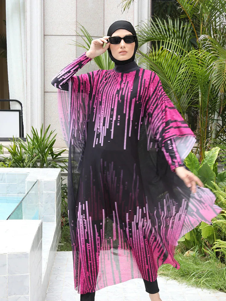 Modest Coverage Muslim Burkini - Stylish & Functional Swimwear for Middle-Aged Women - MANDOTOS INTERNATIONAL