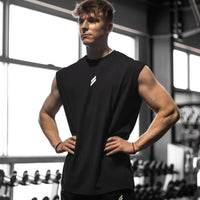 Sleeveless T-shirt Men Quick-drying Fitness Bodybuilding Shirt Male Fashion Basketball Vest Mesh Breathable Summer Gym Tank Men