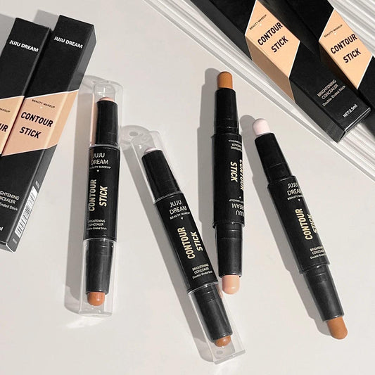 Double Ended Dual Purpose High Light Trimming Stick Three Dimensional Contour Nose Shadow Facial Shape Brighten and Trim - MANDOTOS