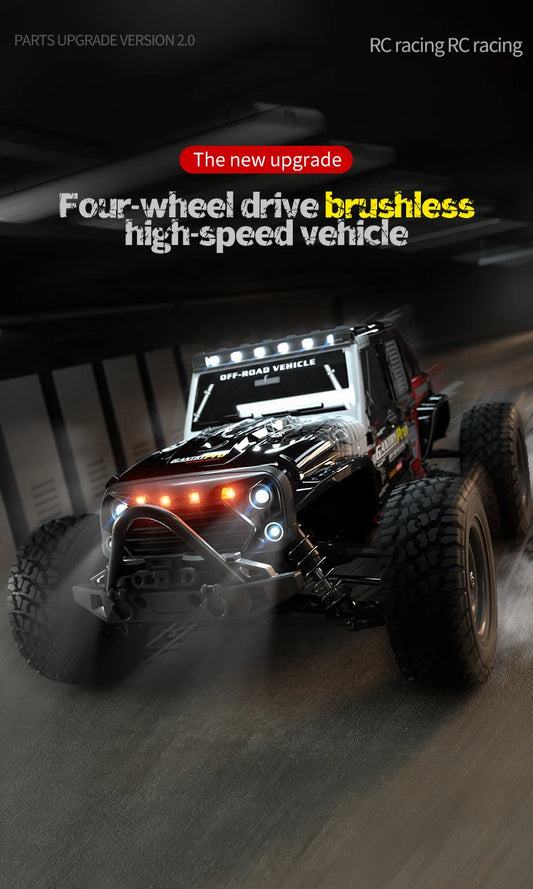 Teeggi 16101 /16102 PRO 1:16 High Speed RC Car With LED Light Drift 70KM/H 4WD RC Off-Road Car Monster Truck Toy For Kid Gifts - MANDOTOS