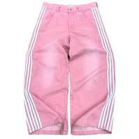 Y2K Baggy Jeans High Quality Embroidered Striped Harajuku Sweatpants Men Women Hip Hop Streetwear Casual Mopping Wide Leg Denim MANDOTOS