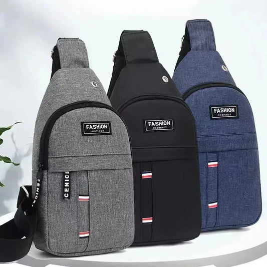 Men's fashionable, convenient, casual, waterproof, adjustable shoulder strap, large capacity waist bag suitable for outdoor acti - MANDOTOS