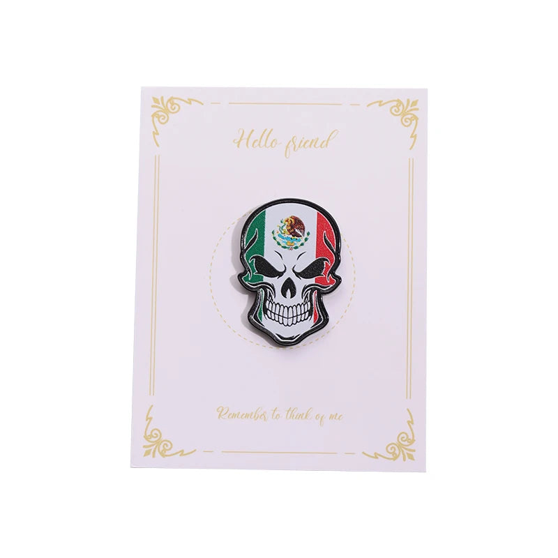 Mexico Flag Hat Pin Retro New Mexican Metal Badge Creative Era Enamel Brooch Baseball Cap Decorative Jewelry Gifts For Friends