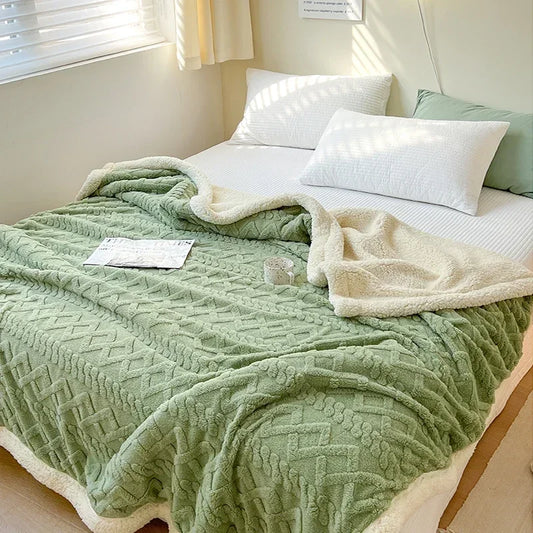 Cozy Lamb Velvet Flannel Blanket - MANDOTOS