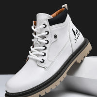Handmade Men Boots Ankle Winter Leather Shoes Autumn Outdoor Hiking Boots Sneakers Hombres Botas High Top Footwear Anti Slip MANDOTOS