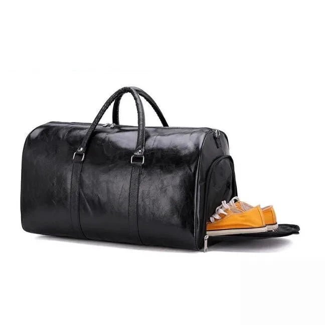Travel Bag For Men Pu Leather Shoulder Bag Big Capacity Tote Bags For Women Fashion New Duffle Crossbody Bag Sports Pack luggage MANDOTOS