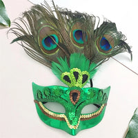 Adult Women s Halloween Masquerade Peacock Feather Headpiece for Mardi Gras Carnival Cosplay Costume Party Wear