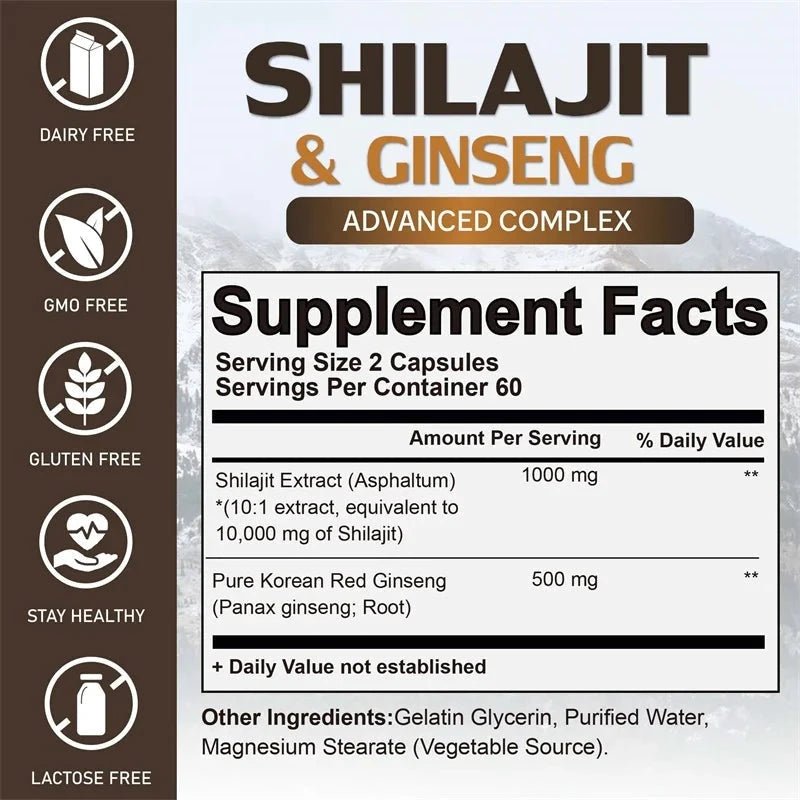 Shilajit - Natural Energizer To Rejuvenate The Body, Improve Mental Clarity and Boost The Immune System MANDOTOS