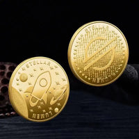 Bitcoin BTC ETH ADA XLM SHIB DOGE XRP SOL DOT LINK LTC UNI Coin Physical Metal Crypto Currency Coin Collection with Plastic Case
